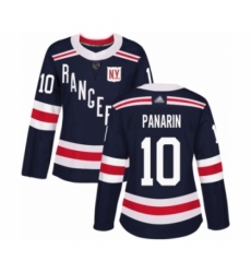 Women's New York Rangers #10 Artemi Panarin Authentic Navy Blue 2018 Winter Classic Hockey Jersey