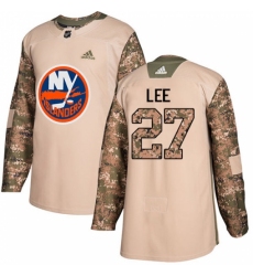Men's Adidas New York Islanders #27 Anders Lee Authentic Camo Veterans Day Practice NHL Jersey