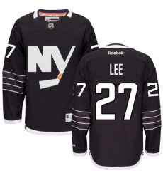Men's Reebok New York Islanders #27 Anders Lee Authentic Black Third NHL Jersey