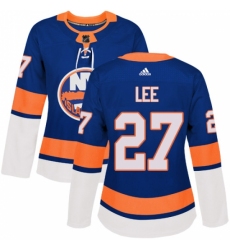 Women's Adidas New York Islanders #27 Anders Lee Authentic Royal Blue Home NHL Jersey