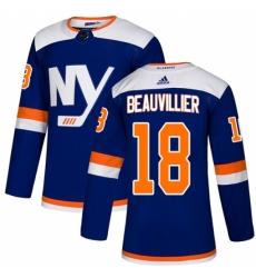 Men's Adidas New York Islanders #18 Anthony Beauvillier Premier Blue Alternate NHL Jersey