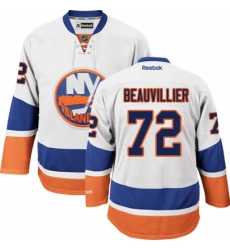 Men's Reebok New York Islanders #72 Anthony Beauvillier Authentic White Away NHL Jersey