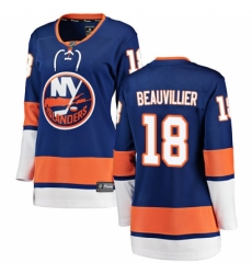 Women's New York Islanders #18 Anthony Beauvillier Fanatics Branded Royal Blue Home Breakaway NHL Jersey