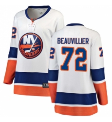 Women's New York Islanders #72 Anthony Beauvillier Fanatics Branded White Away Breakaway NHL Jersey