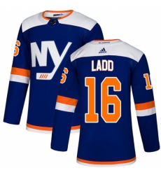 Men's Adidas New York Islanders #16 Andrew Ladd Premier Blue Alternate NHL Jersey