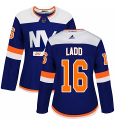Women's Adidas New York Islanders #16 Andrew Ladd Premier Blue Alternate NHL Jersey