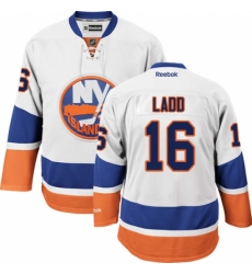Youth Reebok New York Islanders #16 Andrew Ladd Authentic White Away NHL Jersey