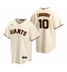 Men's Nike San Francisco Giants #10 Evan Longoria Cream Home Stitched Baseball Jersey