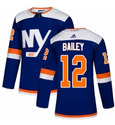 Men's Adidas New York Islanders #12 Josh Bailey Premier Blue Alternate NHL Jersey