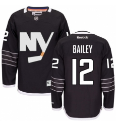 Men's Reebok New York Islanders #12 Josh Bailey Premier Black Third NHL Jersey