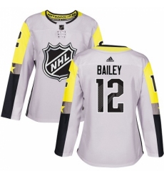Women's Adidas New York Islanders #12 Josh Bailey Authentic Gray 2018 All-Star Metro Division NHL Jersey