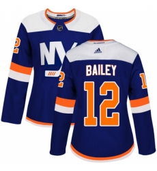 Women's Adidas New York Islanders #12 Josh Bailey Premier Blue Alternate NHL Jersey