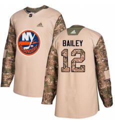 Youth Adidas New York Islanders #12 Josh Bailey Authentic Camo Veterans Day Practice NHL Jersey