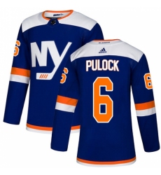 Men's Adidas New York Islanders #6 Ryan Pulock Premier Blue Alternate NHL Jersey