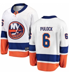 Men's New York Islanders #6 Ryan Pulock Fanatics Branded White Away Breakaway NHL Jersey