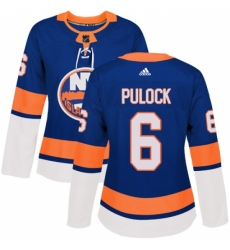 Women's Adidas New York Islanders #6 Ryan Pulock Authentic Royal Blue Home NHL Jersey