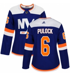 Women's Adidas New York Islanders #6 Ryan Pulock Premier Blue Alternate NHL Jersey
