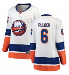 Women's New York Islanders #6 Ryan Pulock Fanatics Branded White Away Breakaway NHL Jersey