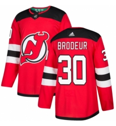Men's Adidas New Jersey Devils #30 Martin Brodeur Authentic Red Home NHL Jersey