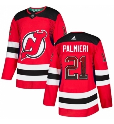 Men's Adidas New Jersey Devils #21 Kyle Palmieri Authentic Red Drift Fashion NHL Jersey