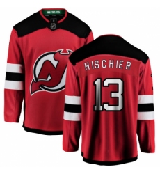 Men's New Jersey Devils #13 Nico Hischier Fanatics Branded Red Home Breakaway NHL Jersey