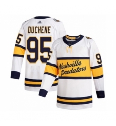 Men's Nashville Predators #95 Matt Duchene Authentic White 2020 Winter Classic Hockey Jersey