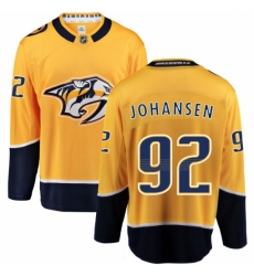 Men's Nashville Predators #92 Ryan Johansen Fanatics Branded Gold Home Breakaway NHL Jersey
