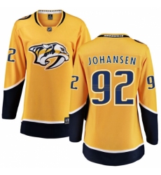 Women's Nashville Predators #92 Ryan Johansen Fanatics Branded Gold Home Breakaway NHL Jersey