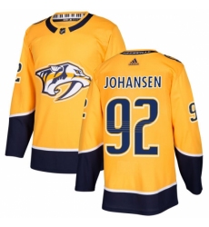 Youth Adidas Nashville Predators #92 Ryan Johansen Authentic Gold Home NHL Jersey