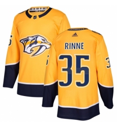 Men's Adidas Nashville Predators #35 Pekka Rinne Premier Gold Home NHL Jersey