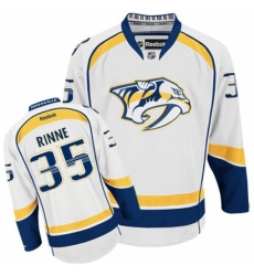 Men's Reebok Nashville Predators #35 Pekka Rinne Authentic White Away NHL Jersey