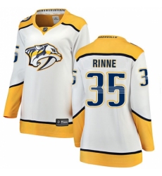 Women's Nashville Predators #35 Pekka Rinne Fanatics Branded White Away Breakaway NHL Jersey