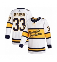 Men's Nashville Predators #33 Viktor Arvidsson Authentic White 2020 Winter Classic Hockey Jersey