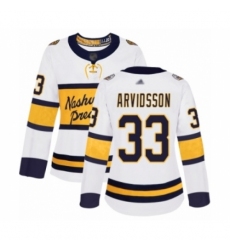 Women's Nashville Predators #33 Viktor Arvidsson Authentic White 2020 Winter Classic Hockey Jersey