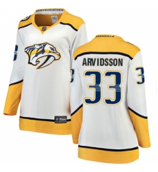 Women's Nashville Predators #33 Viktor Arvidsson Fanatics Branded White Away Breakaway NHL Jersey