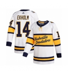 Men's Nashville Predators #14 Mattias Ekholm Authentic White 2020 Winter Classic Hockey Jersey