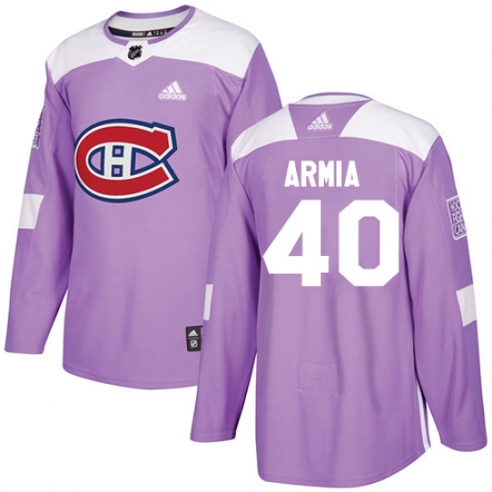 Men's Adidas Montreal Canadiens #40 Joel Armia Authentic Purple Fights Cancer Practice NHL Jersey Men's Adidas Montreal Canadiens #40 Joel Armia Authentic Purple Fights Cancer Practice NHL Jersey