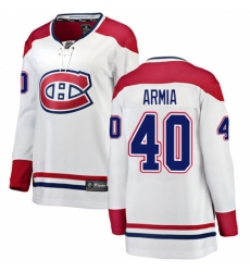 Women's Montreal Canadiens #40 Joel Armia Authentic White Away Fanatics Branded Breakaway NHL Jersey