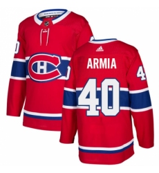 Youth Adidas Montreal Canadiens #40 Joel Armia Premier Red Home NHL Jersey