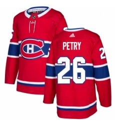 Men's Adidas Montreal Canadiens #26 Jeff Petry Authentic Red Home NHL Jersey