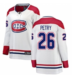 Women's Montreal Canadiens #26 Jeff Petry Authentic White Away Fanatics Branded Breakaway NHL Jersey