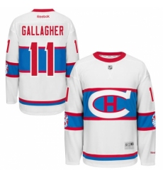 Women's Reebok Montreal Canadiens #11 Brendan Gallagher Authentic White 2016 Winter Classic NHL Jersey