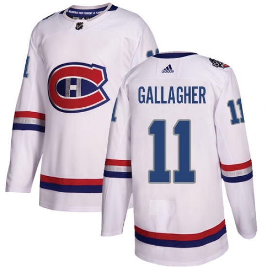 Youth Adidas Montreal Canadiens #11 Brendan Gallagher Authentic White 2017 100 Classic NHL Jersey Youth Adidas Montreal Canadiens #11 Brendan Gallagher Authentic White 2017 100 Classic NHL Jersey