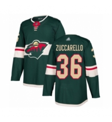 Men's Minnesota Wild #36 Mats Zuccarello Authentic Green Home Hockey Jersey