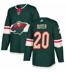 Men's Adidas Minnesota Wild #20 Ryan Suter Premier Green Home NHL Jersey