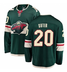 Men's Minnesota Wild #20 Ryan Suter Authentic Green Home Fanatics Branded Breakaway NHL Jersey