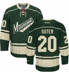 Women's Reebok Minnesota Wild #20 Ryan Suter Authentic Green Third NHL Jersey