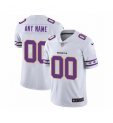 Men's Baltimore Ravens Customized White Team Logo Cool Edition Jersey