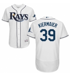 Men's Majestic Tampa Bay Rays #39 Kevin Kiermaier Home White Flexbase Authentic Collection MLB Jersey
