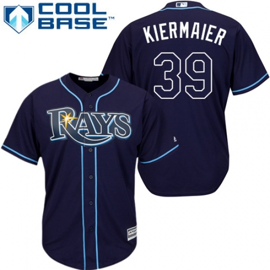 Men's Majestic Tampa Bay Rays #39 Kevin Kiermaier Replica Navy Blue Alternate Cool Base MLB Jersey Men's Majestic Tampa Bay Rays #39 Kevin Kiermaier Replica Navy Blue Alternate Cool Base MLB Jersey